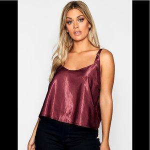 Plus D-Ring Satin Swing Cami